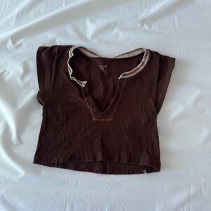 Out from Under Urban Outfitters Go for Gold Brown Crop Tank